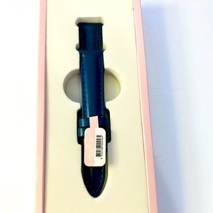 Replacement Strap | Navy blue leather strap | RUBY LANE NEW| size 16mm